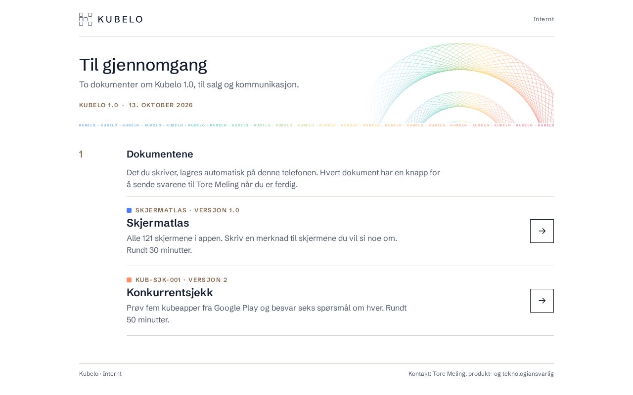 Preview of Kubelo til gjennomgang