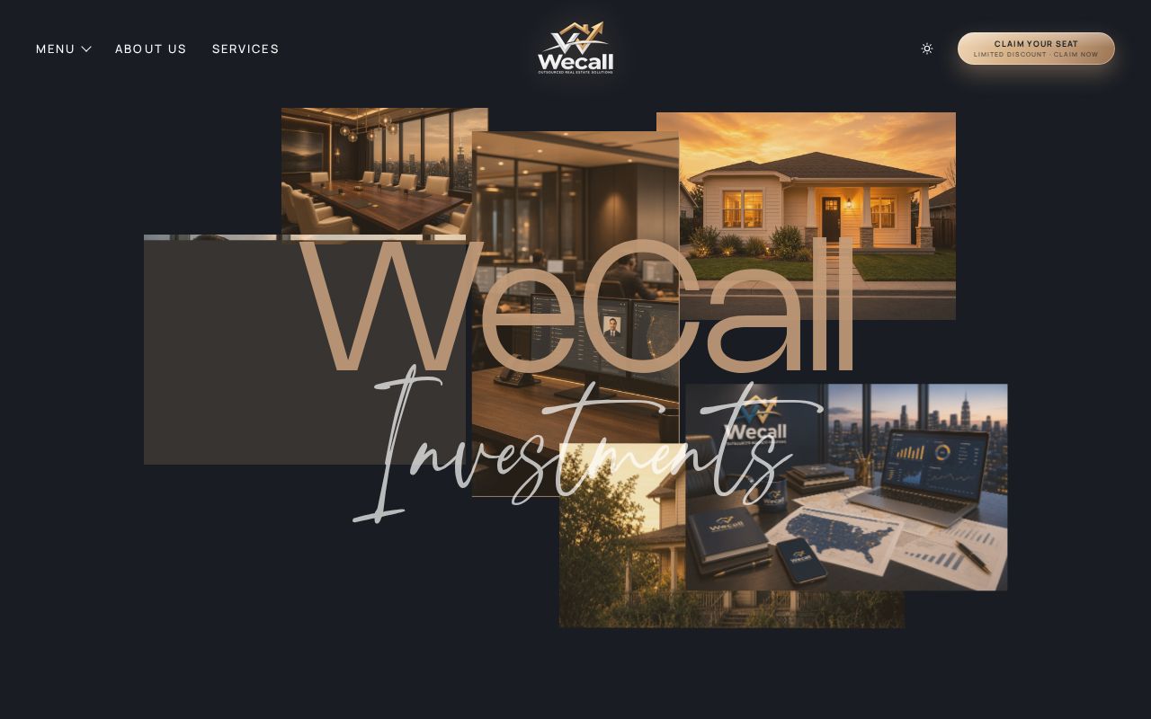 Preview of WeCall marketing site