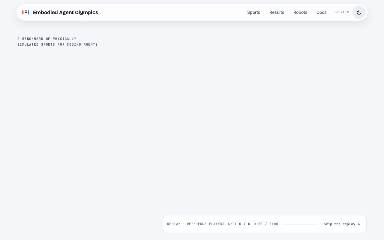 Preview of Embodied Agent Olympics Web