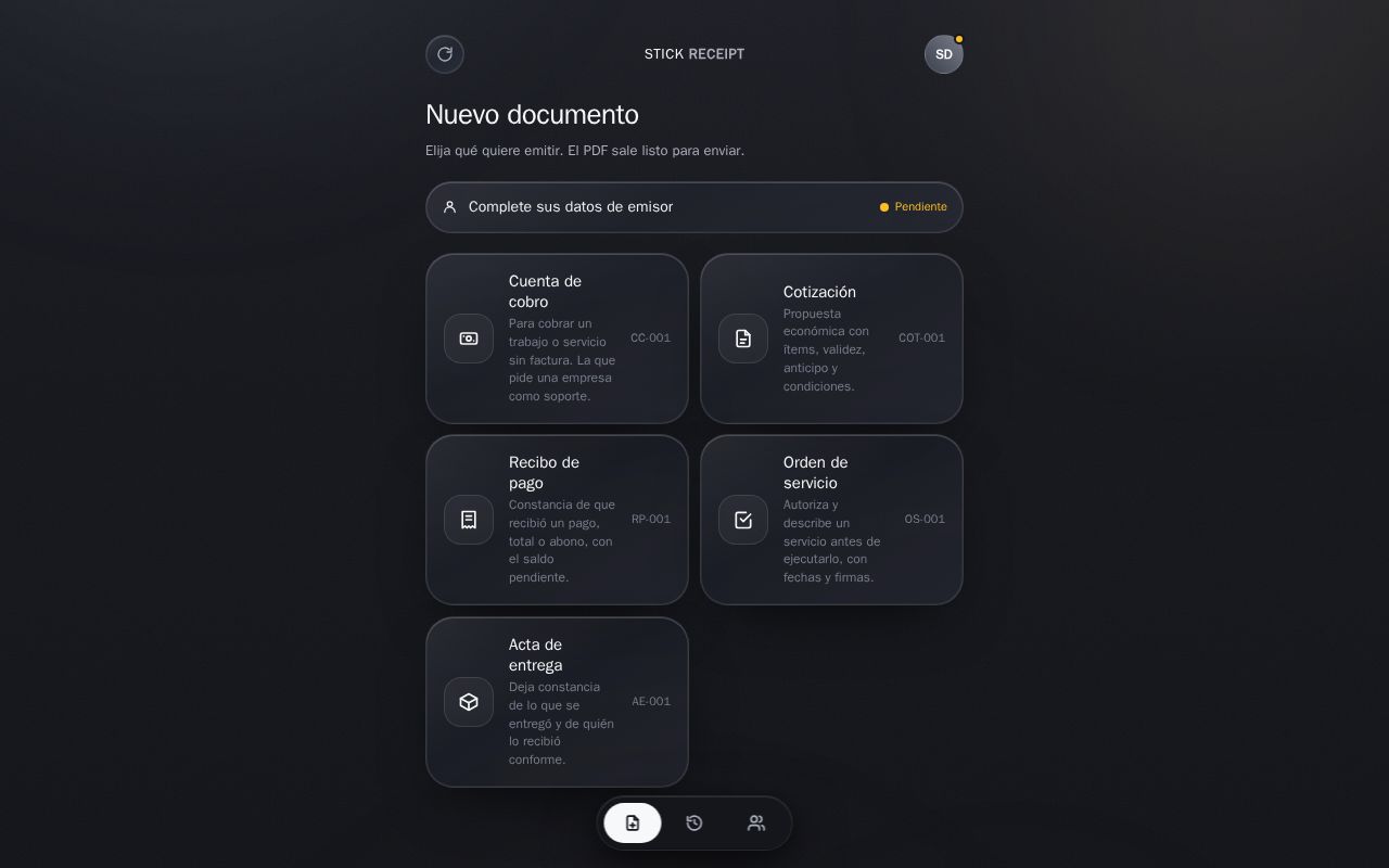 Preview of STICK RECEIPT