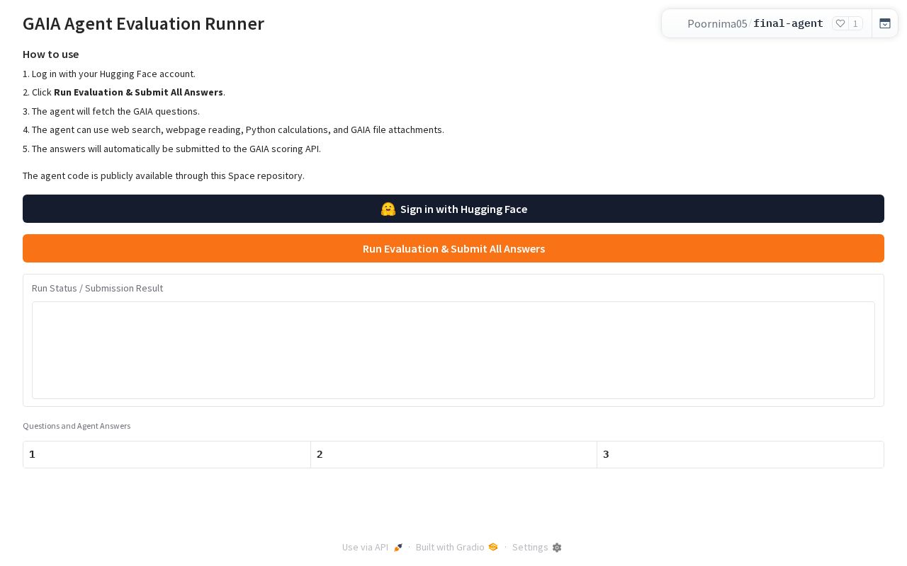 Preview of GAIA Agent Evaluation Runner