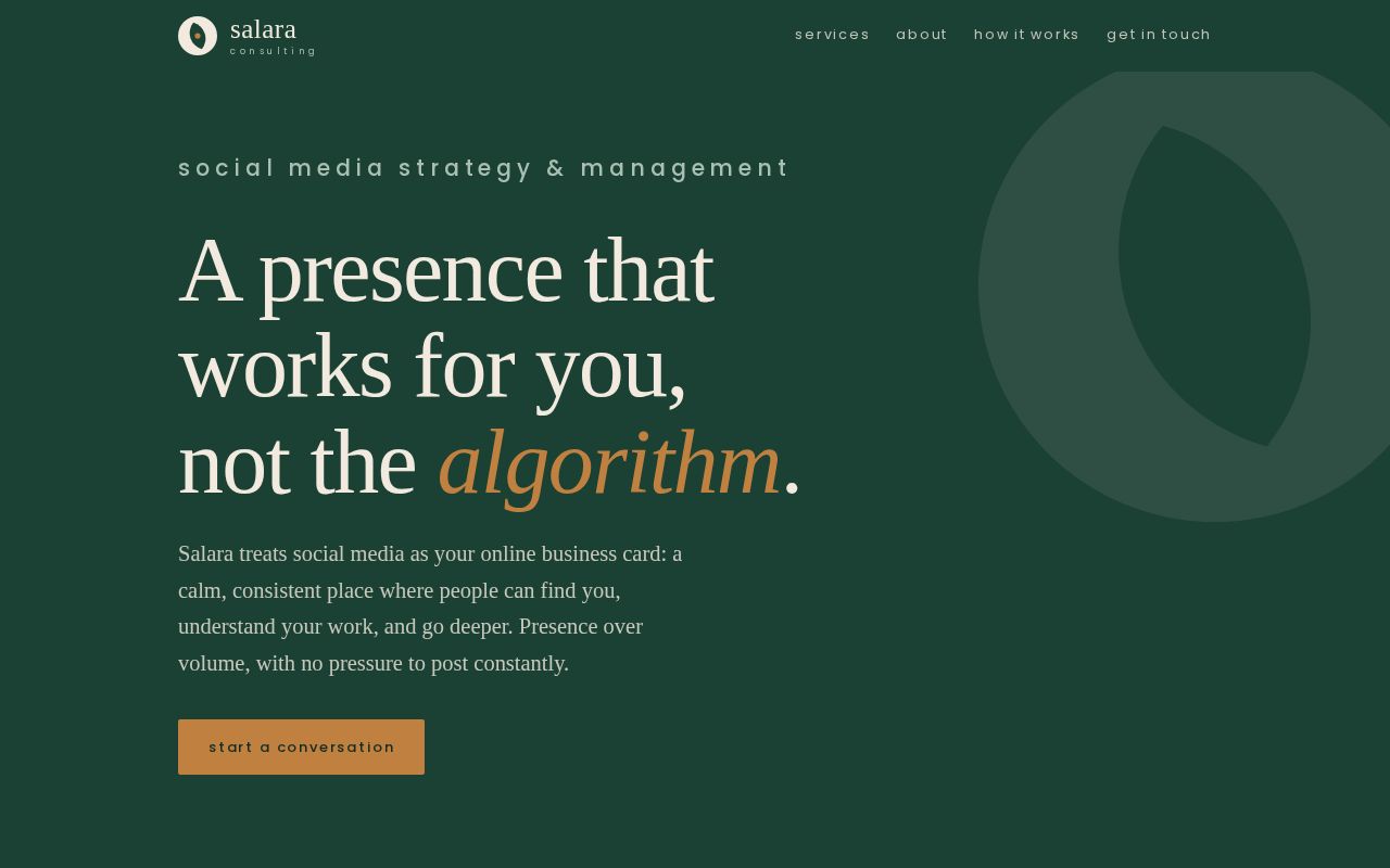 Preview of Salara Website