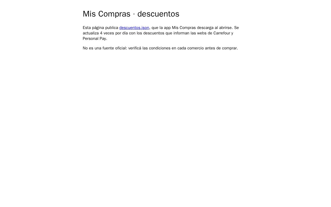 Preview of Miscompras Descuentos