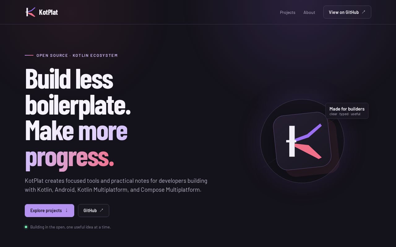 Preview of Kotplat Github Io