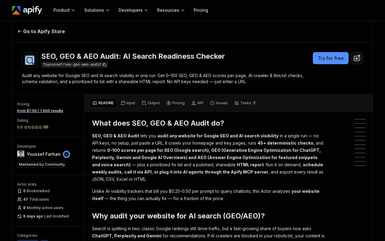 Preview of Seo Geo Aeo Audit