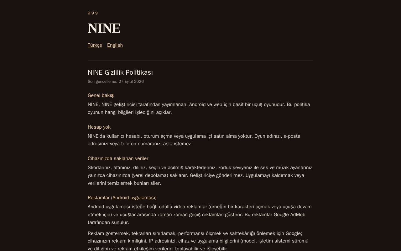 Preview of Nine Privacy