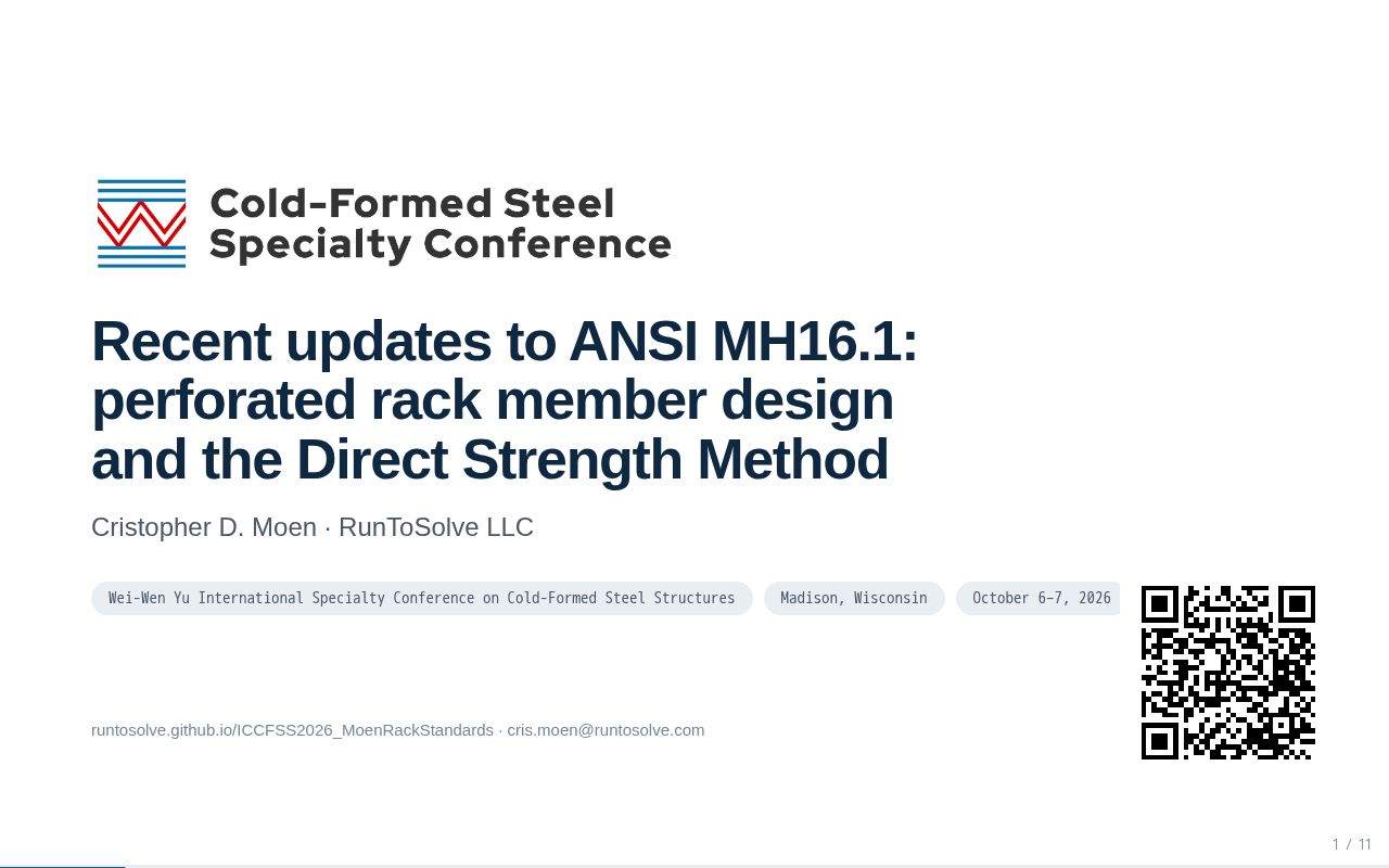 Preview of ICCFSS2026 MoenRackStandards