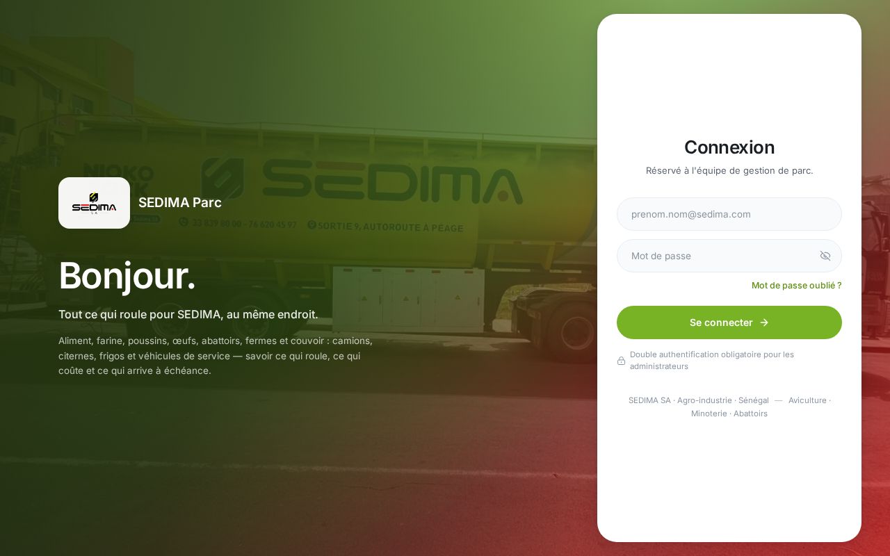 Preview of Application de suivi du tranport et de la flotte automobile de la SEDIMA