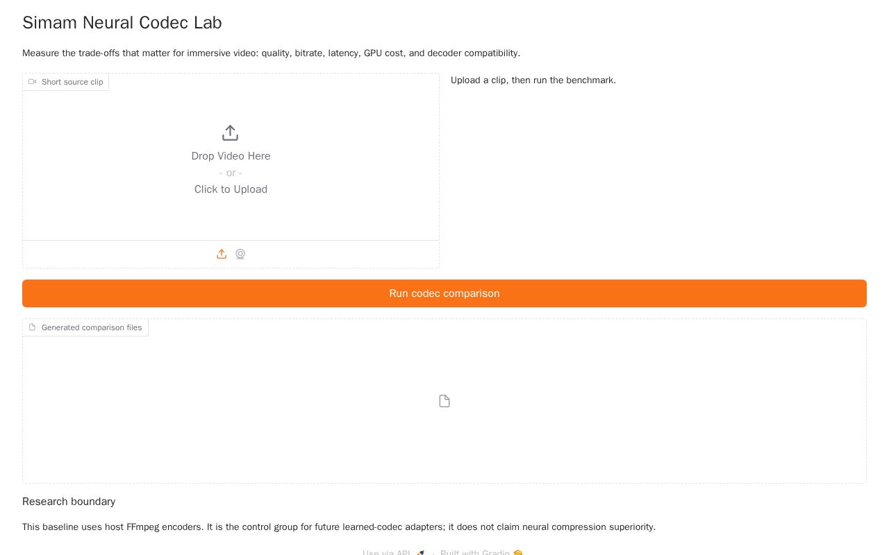 Preview of Simam Neural Codec Lab