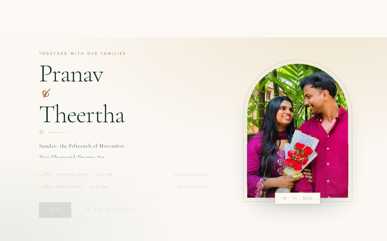 Preview of Pranav Theertha Wedding