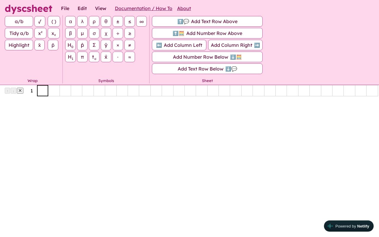 Preview of Dyscsheet