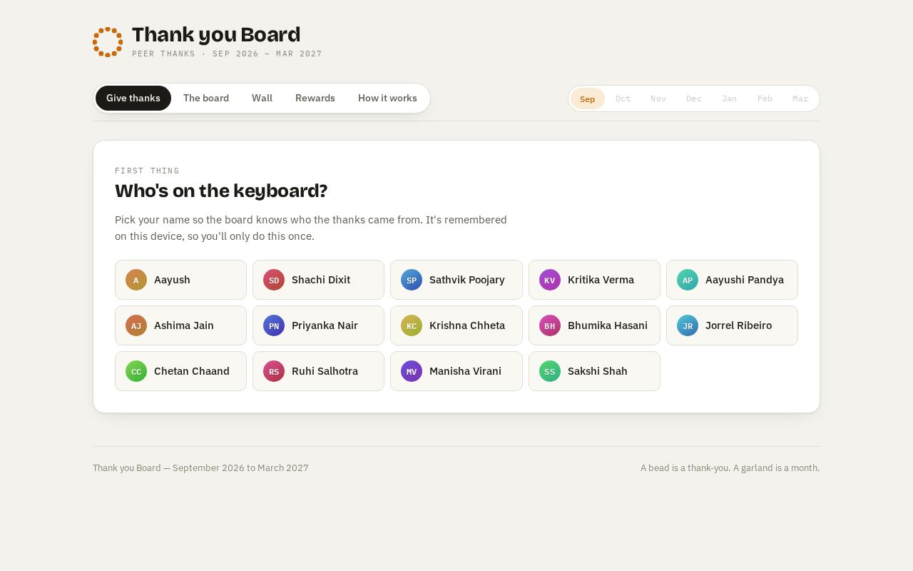 Preview of Thank You Board