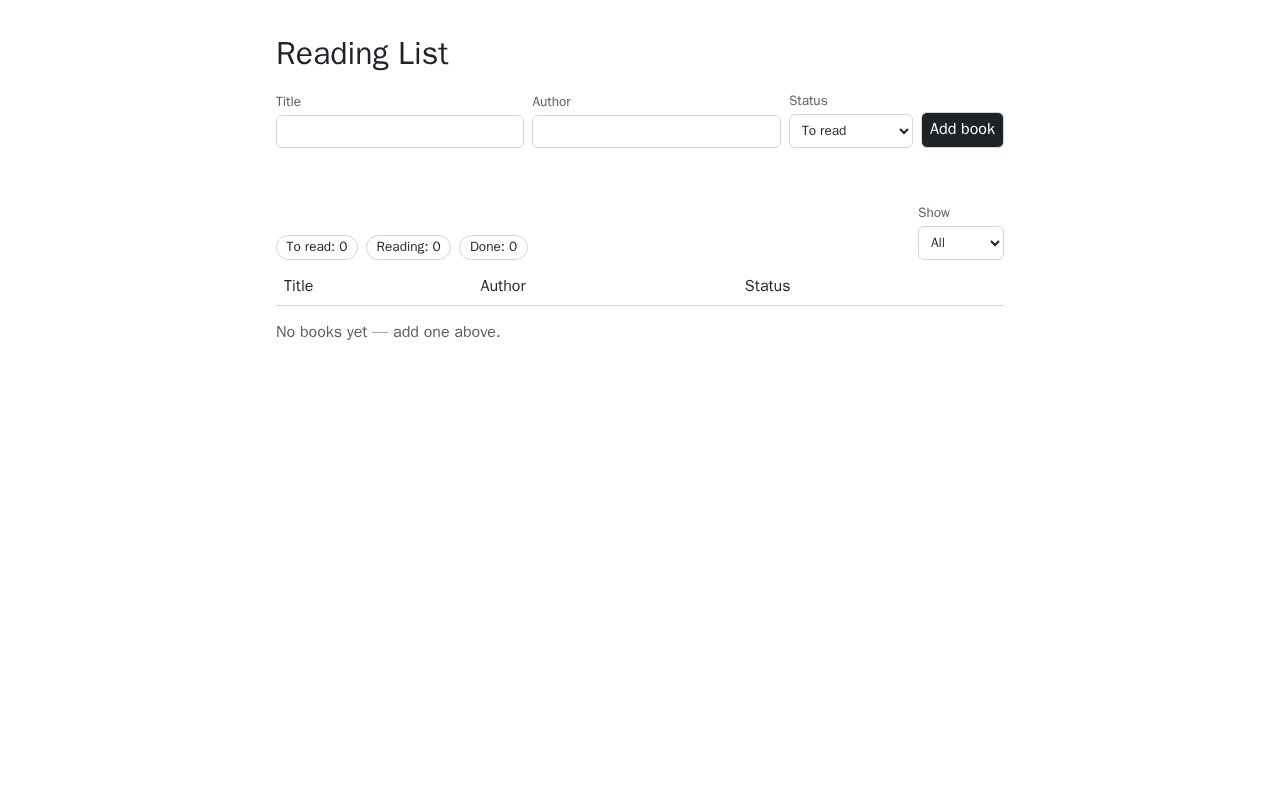 Preview of Reading List