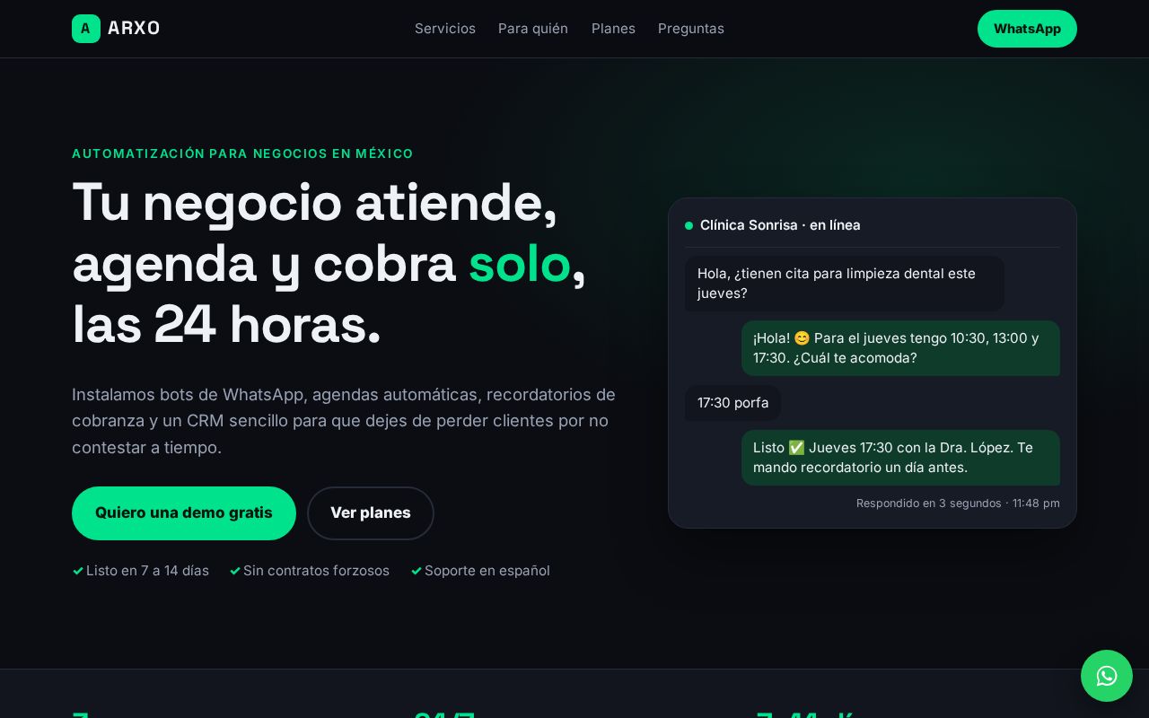 Preview of Arxo Web