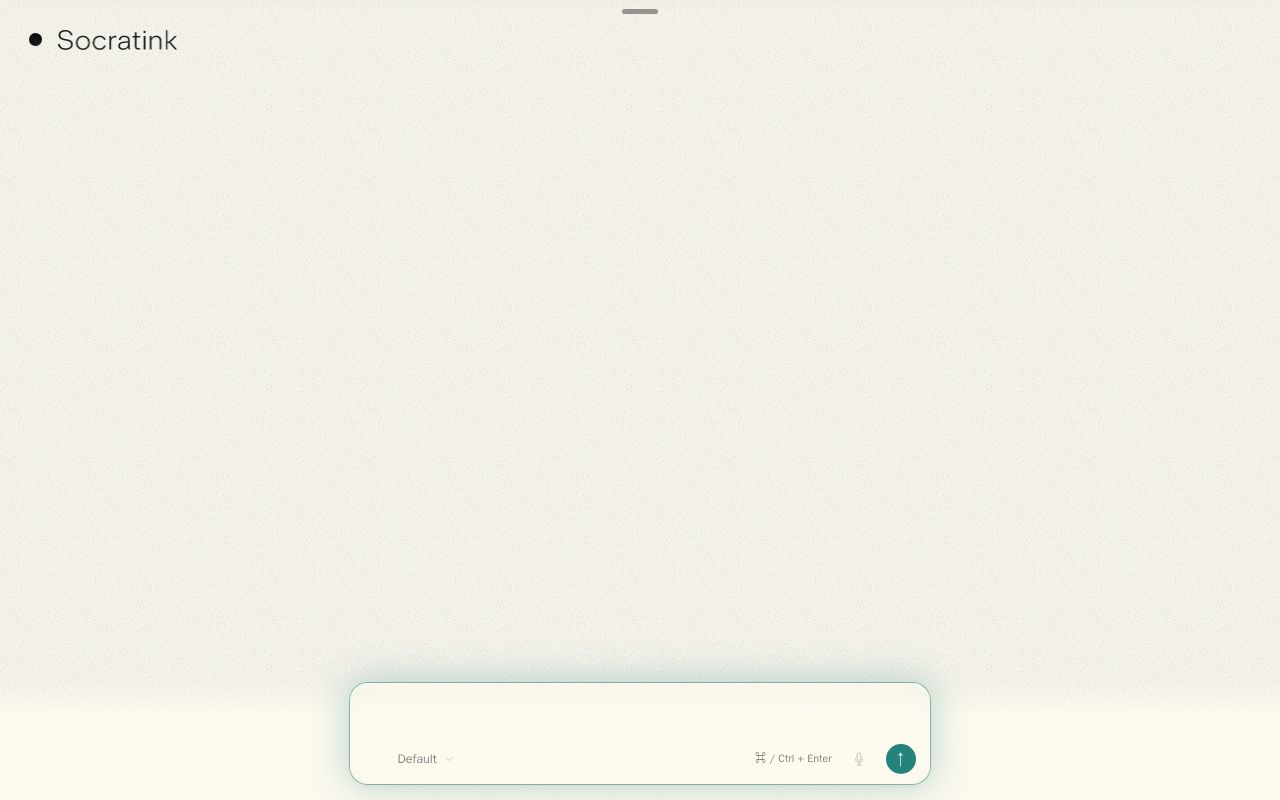 Preview of Socratink — Flue-based conversational learning surface