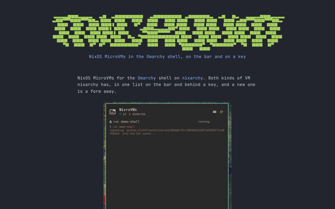 Preview of Nixarchy Microvm