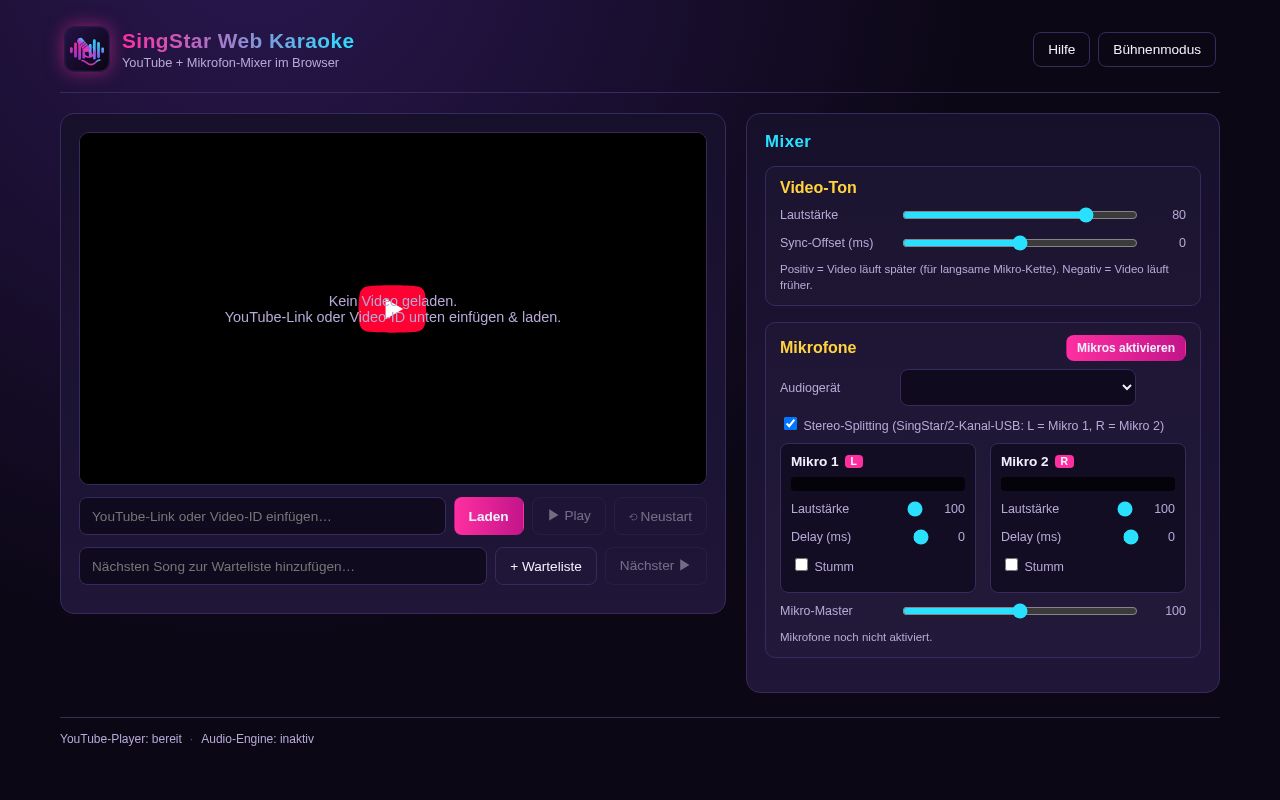 Preview of Singstar Web Karaoke