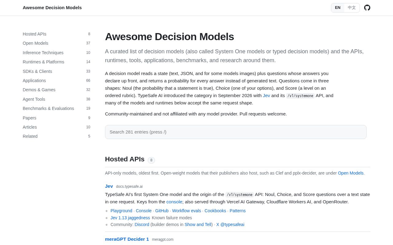 Preview of Awesome Decision Models