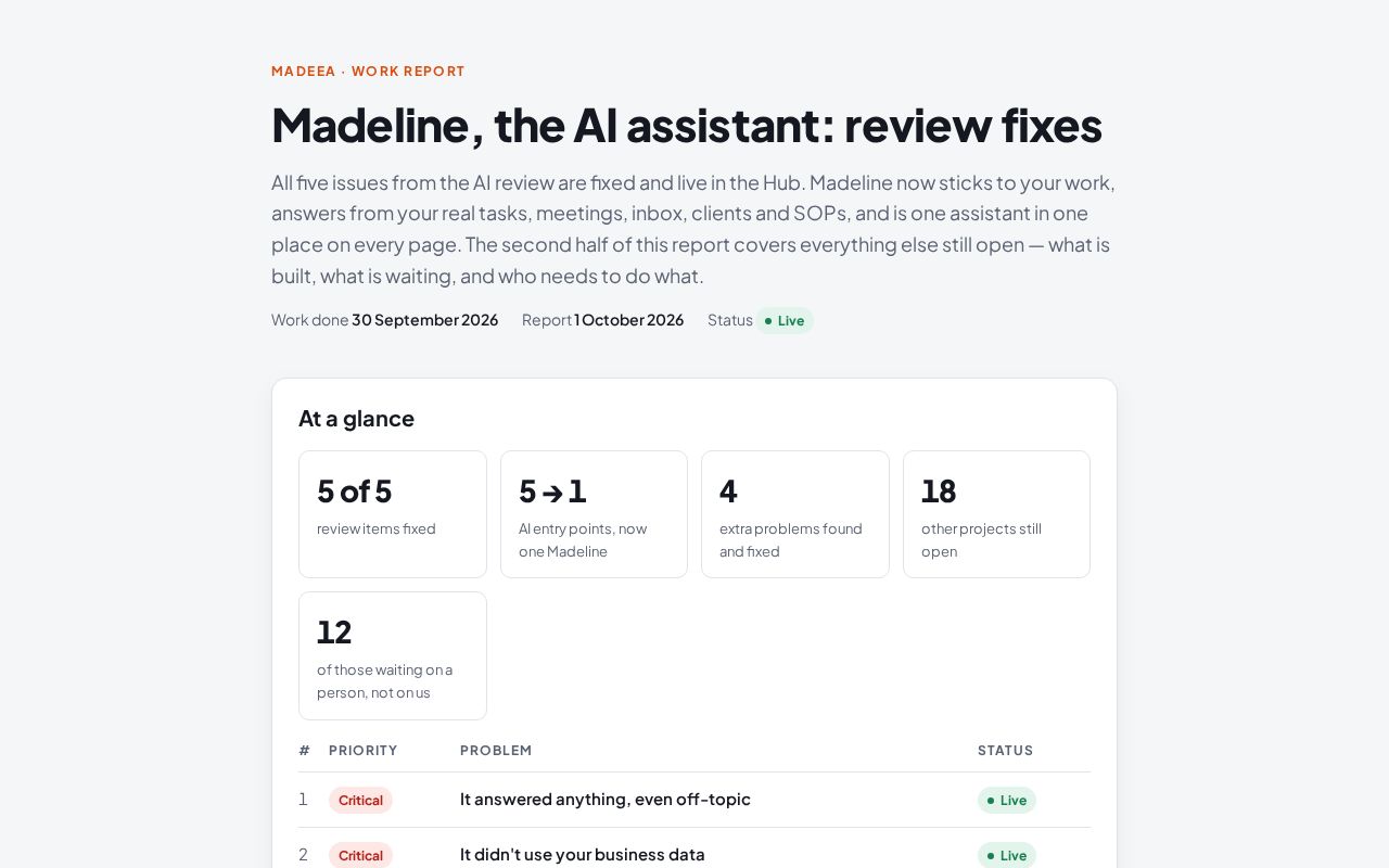 Preview of Madeea Report