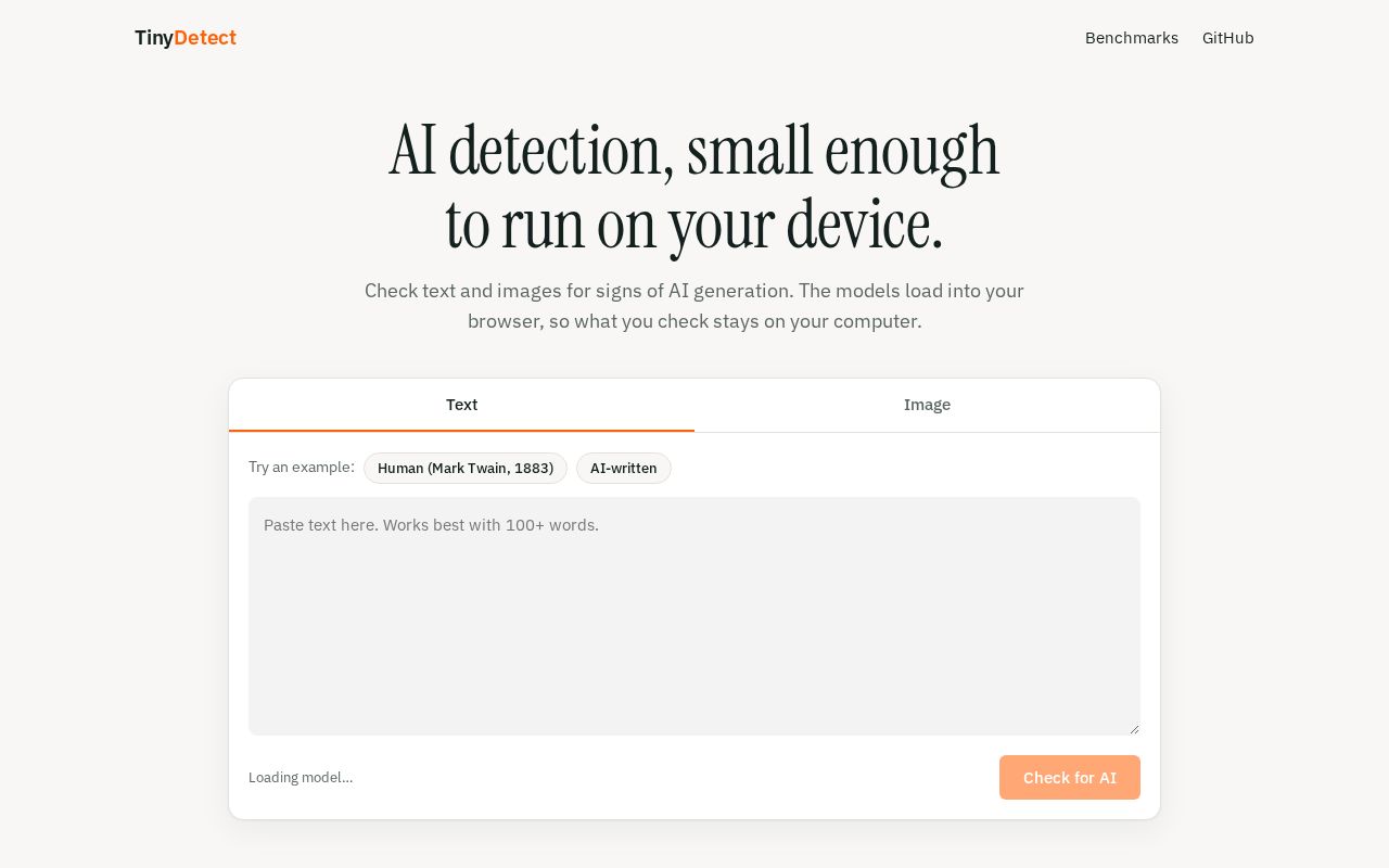 Preview of Tinydetect