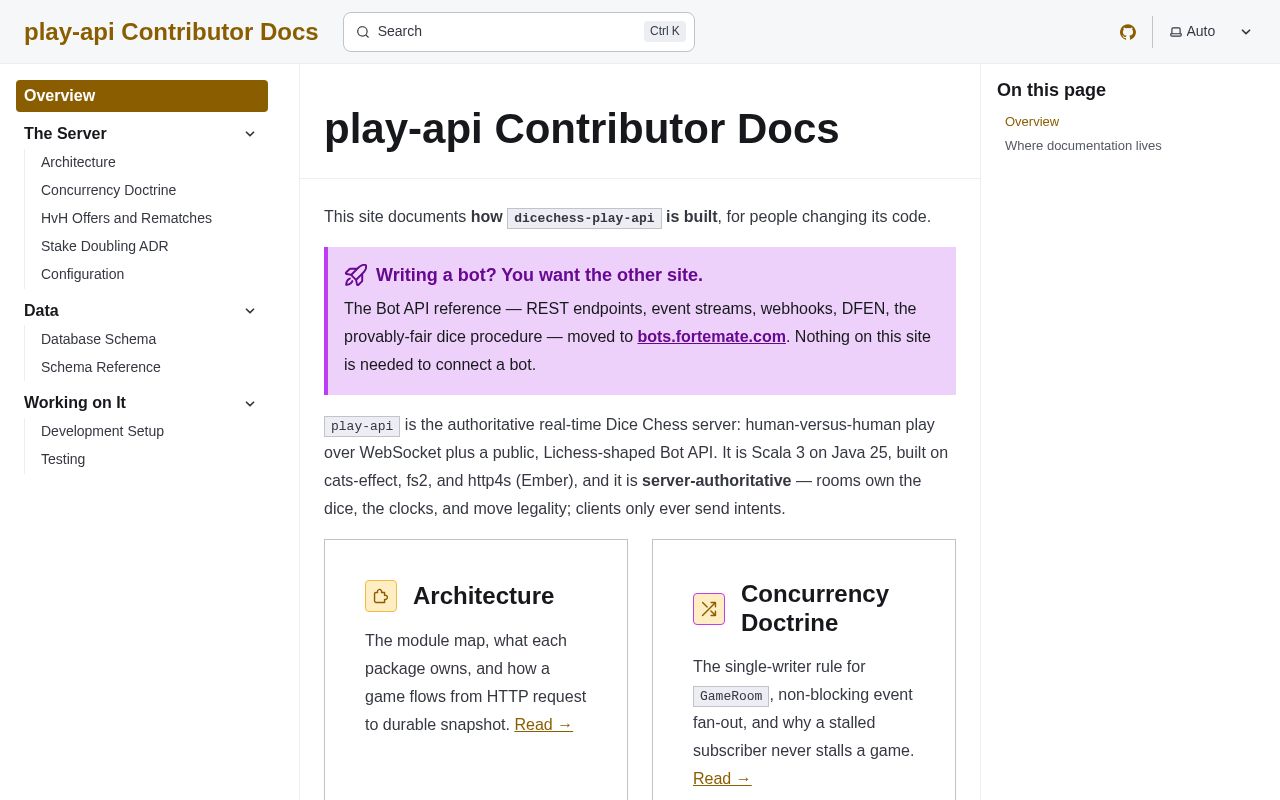 Preview of Dicechess Play Api