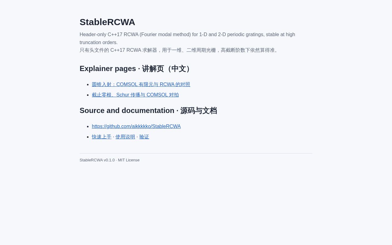 Preview of StableRCWA