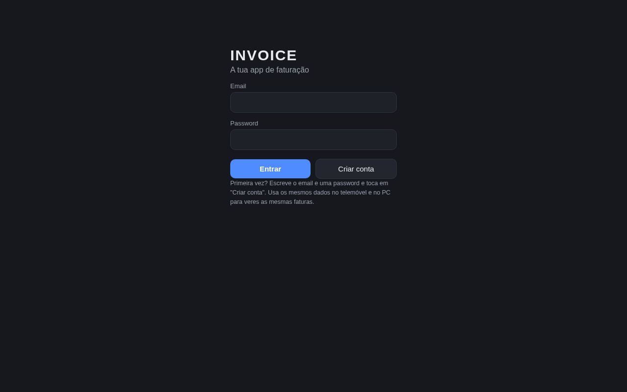 Preview of Invoices App