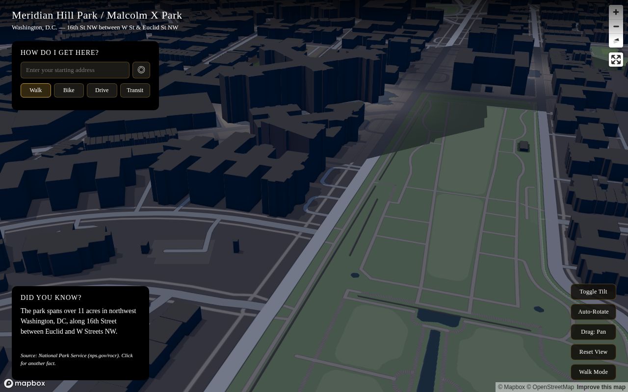 Preview of MalcomX Meridian Hill Park Map