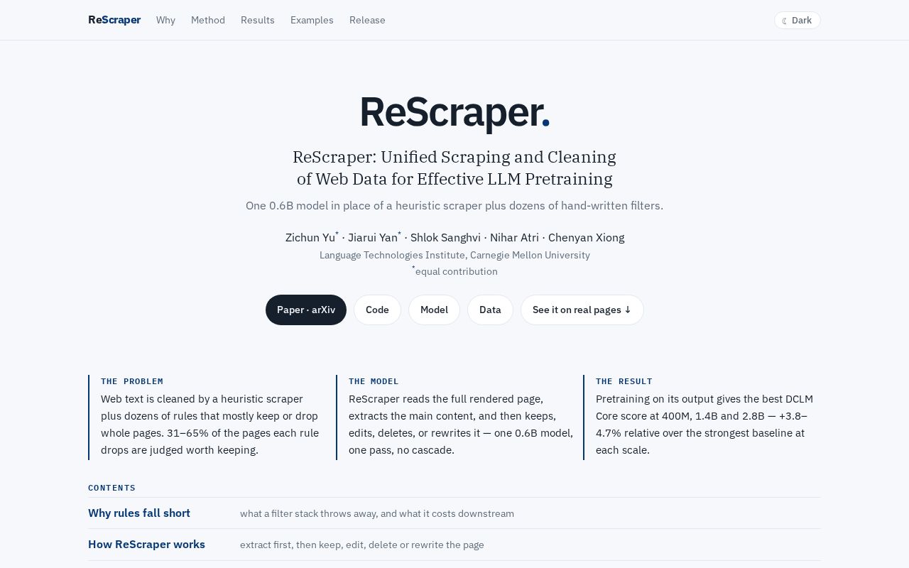 Preview of ReScraper