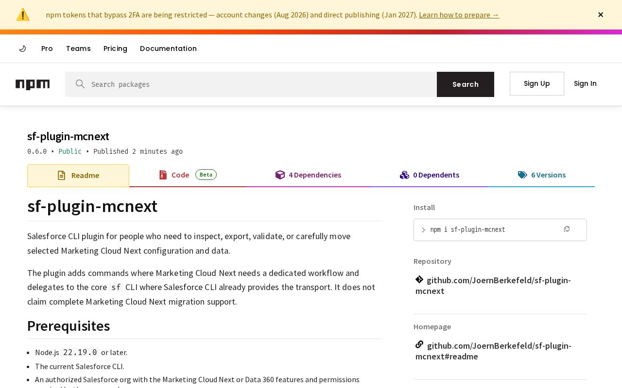 Preview of Sf Plugin Mcnext