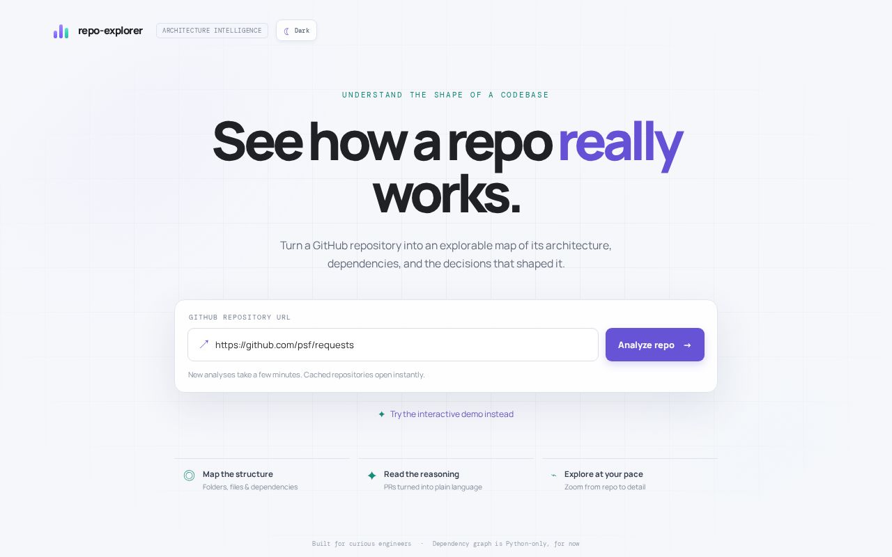Preview of Repository Explorer
