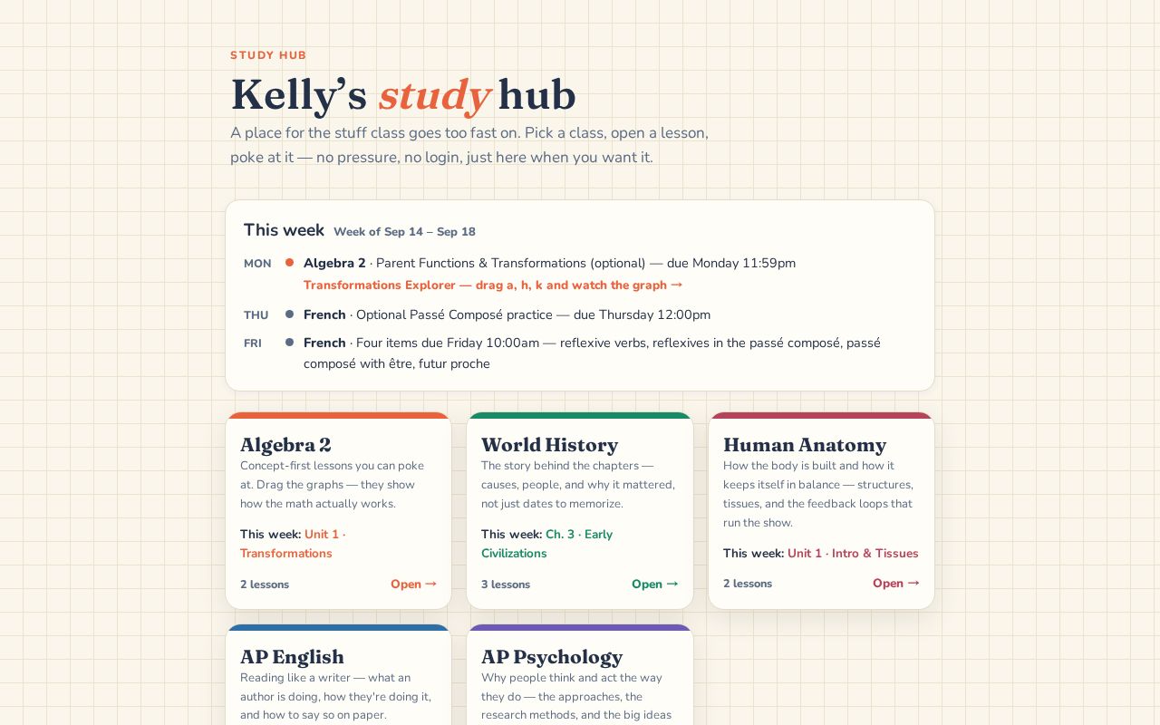 Preview of Study Hub