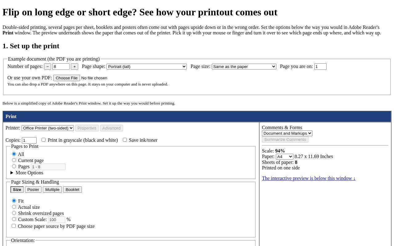 Preview of Long Edge Short Edge