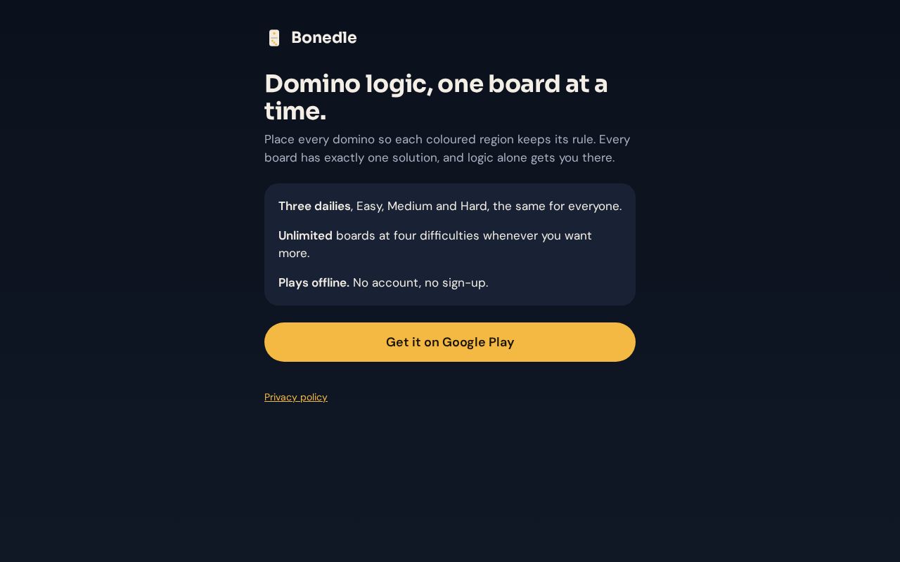 Preview of Bonedle: Domino Logic Puzzle