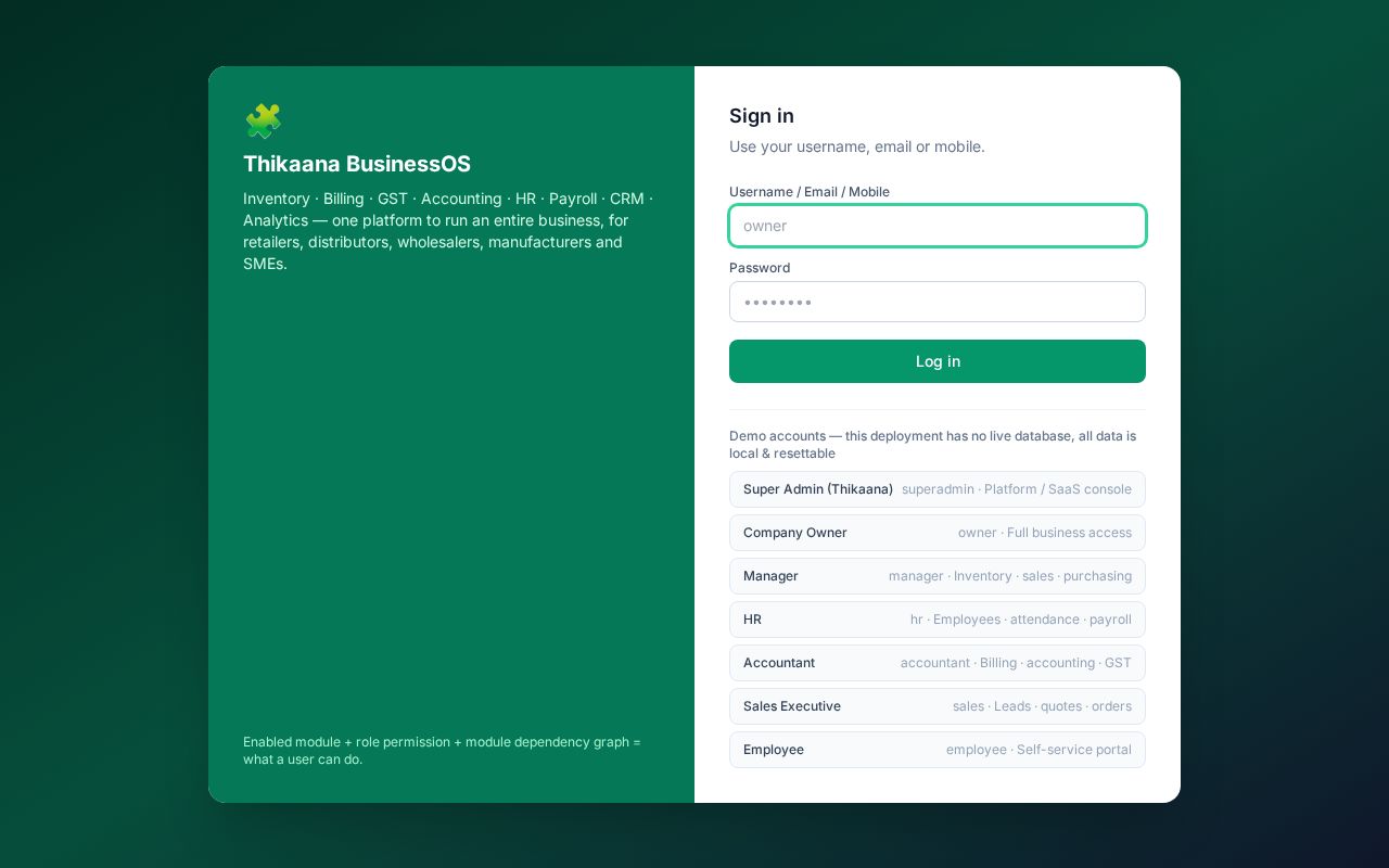 Preview of Thikaana Businessos