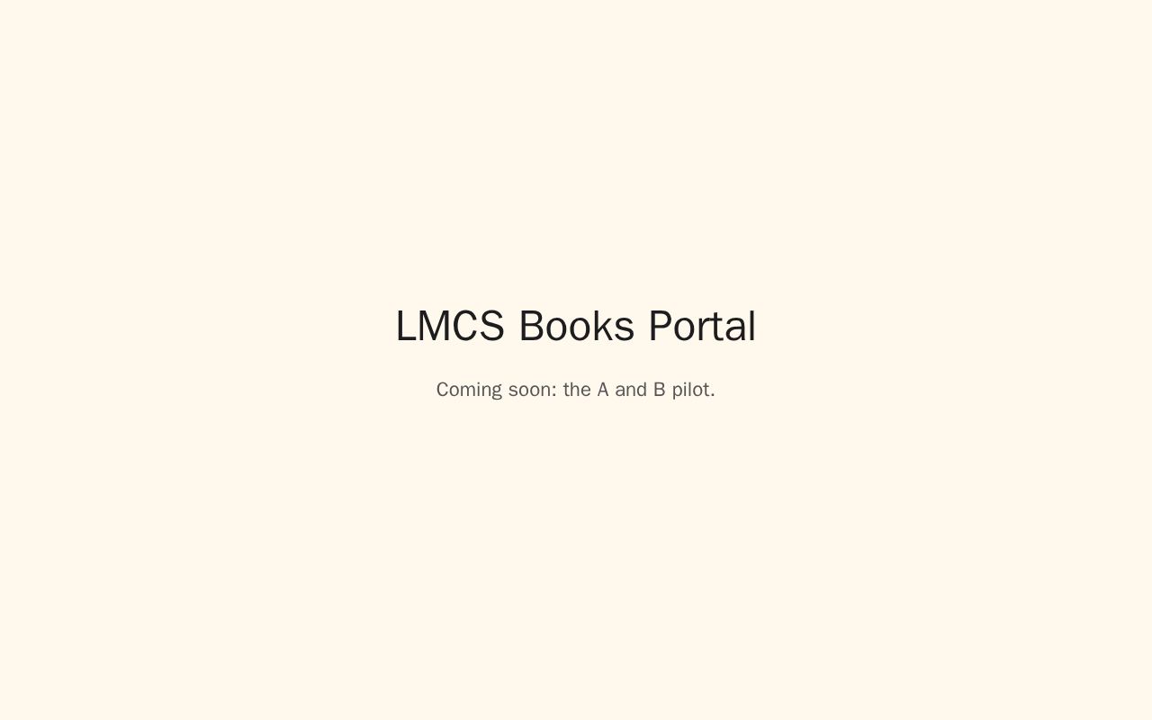 Preview of LMCS MW Books Online Portal
