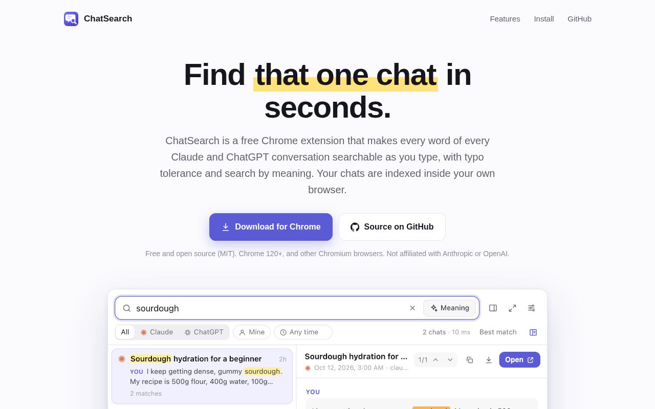 Preview of Chatsearch