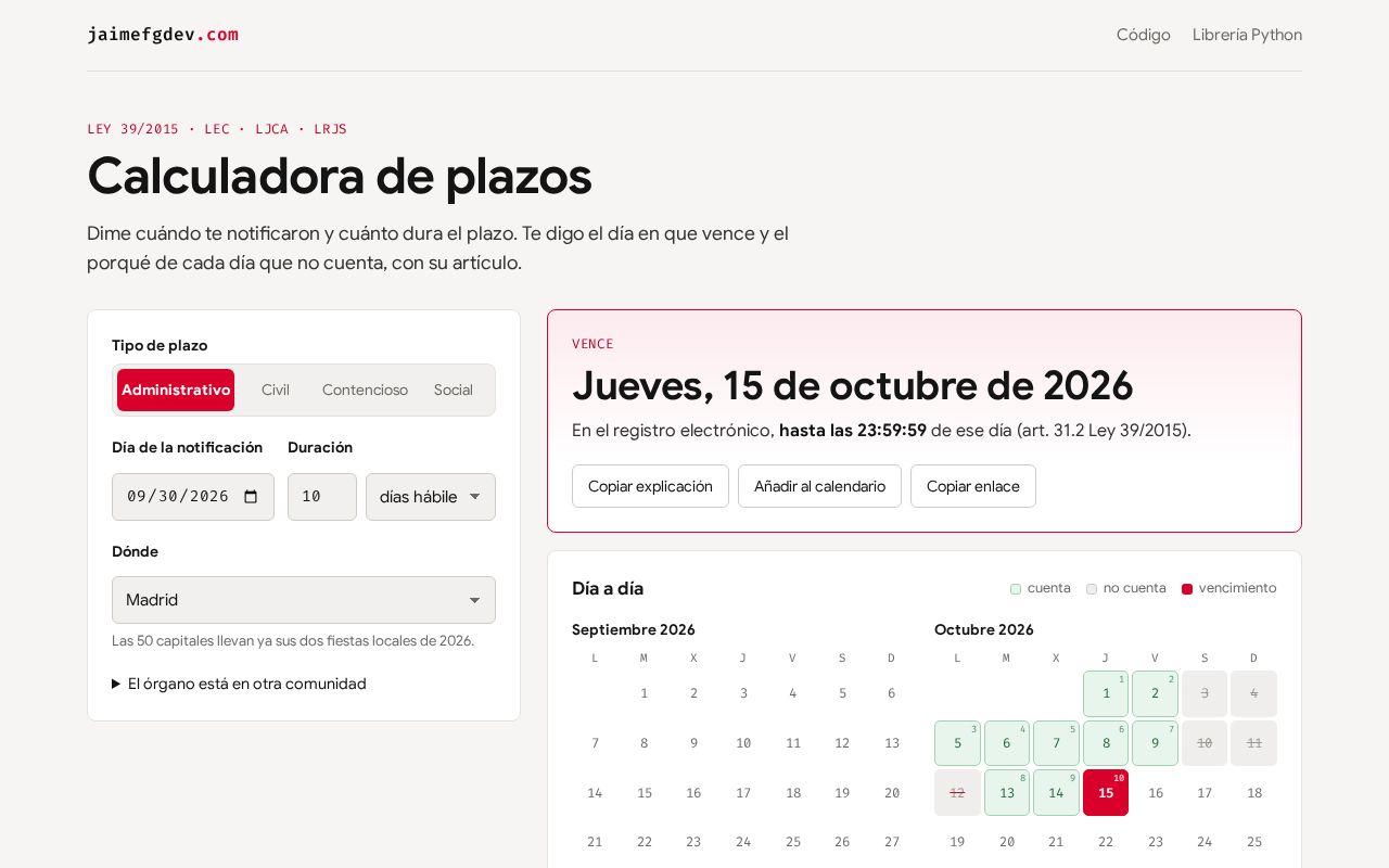Preview of Plazos