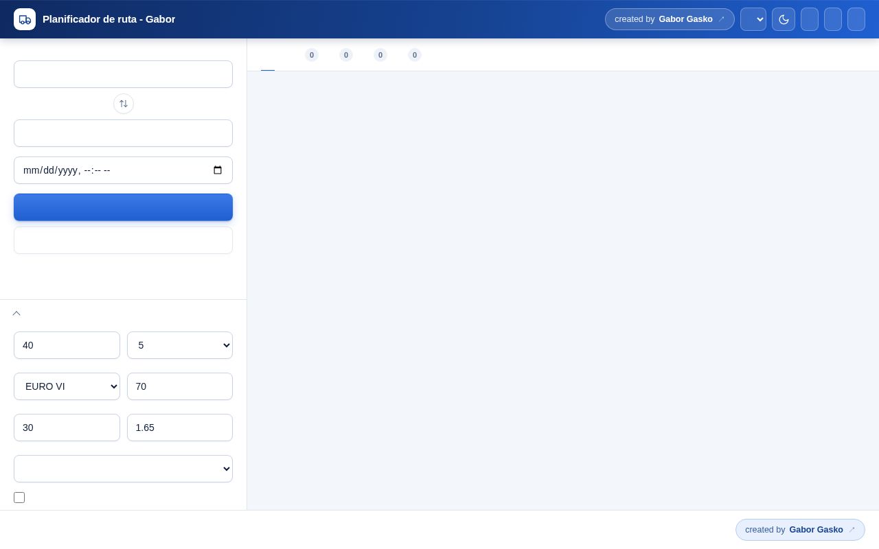 Preview of Truck Route Planner