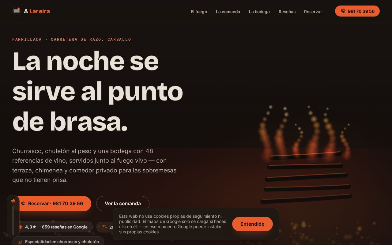 Preview of A Lareira Carballo Web