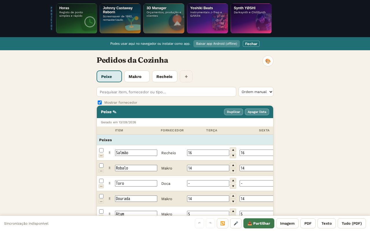Preview of Lista Pedidos