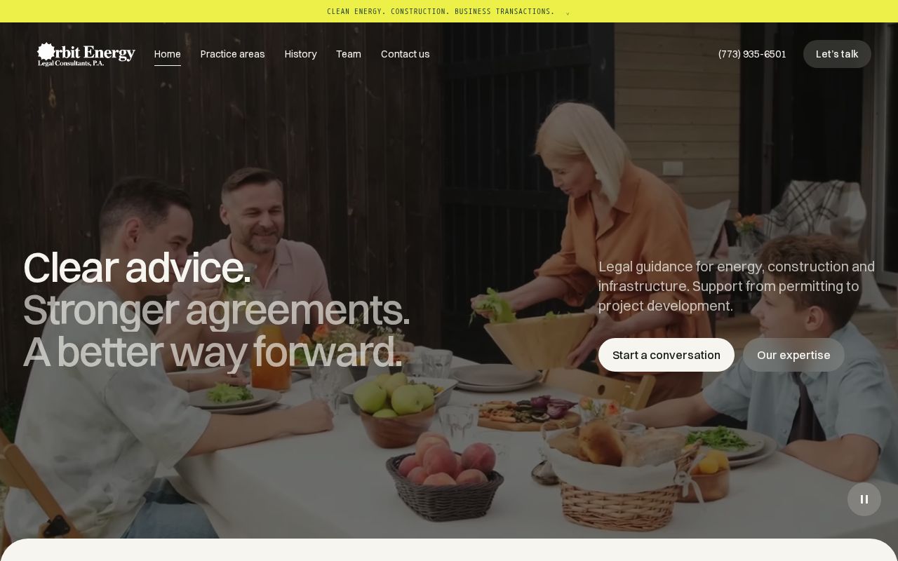 Preview of Orbit Energy Site