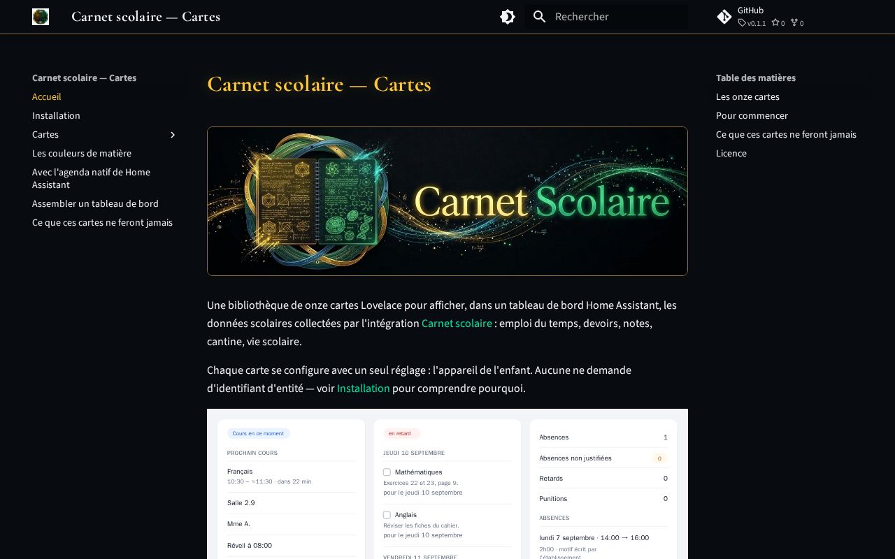 Preview of Ha Carnet Scolaire Cards