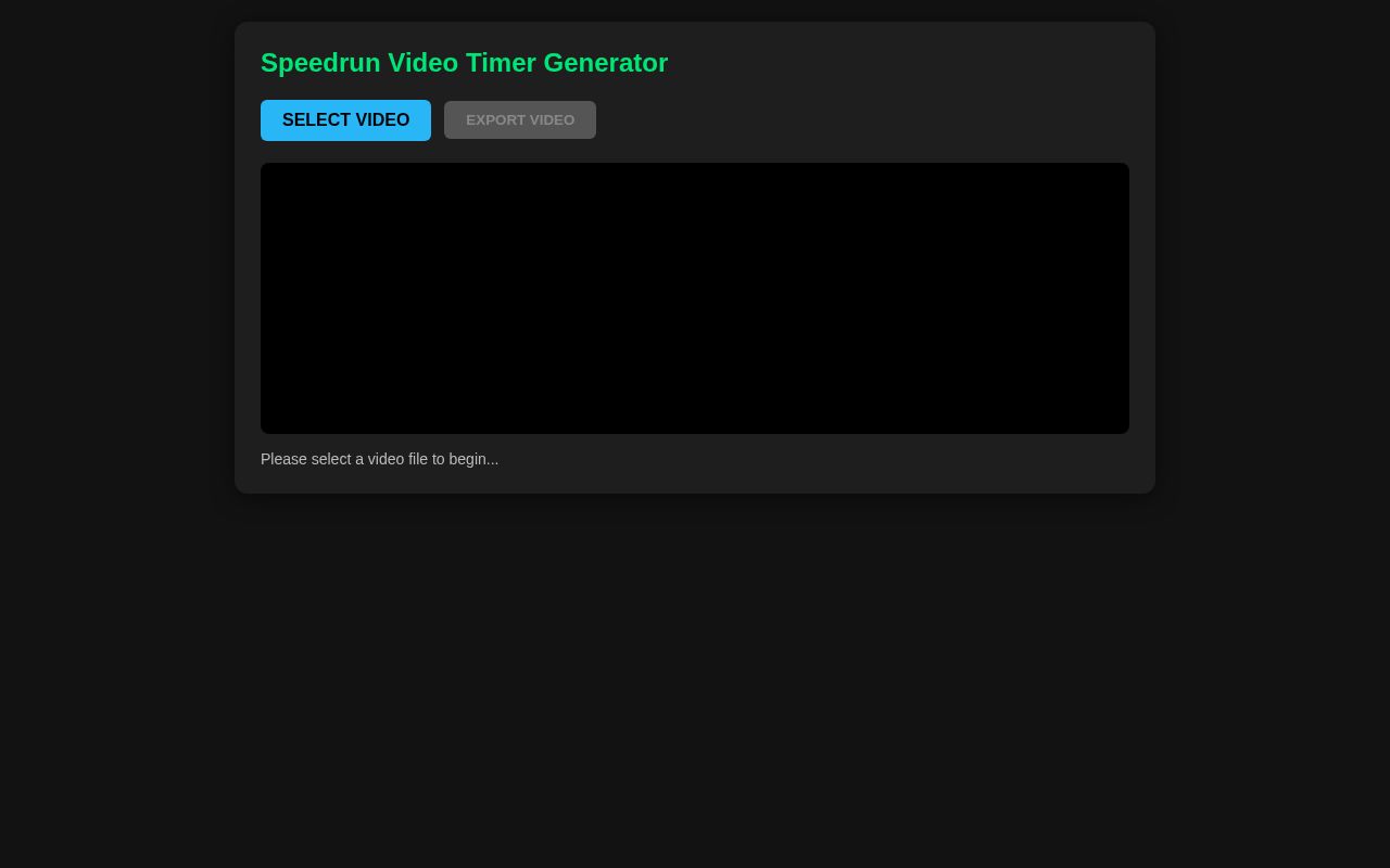 Preview of Speedrun Time Generator