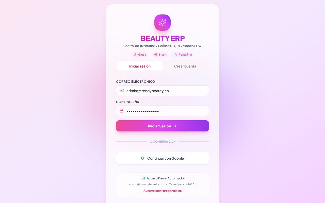 Preview of BEAUTY ERP