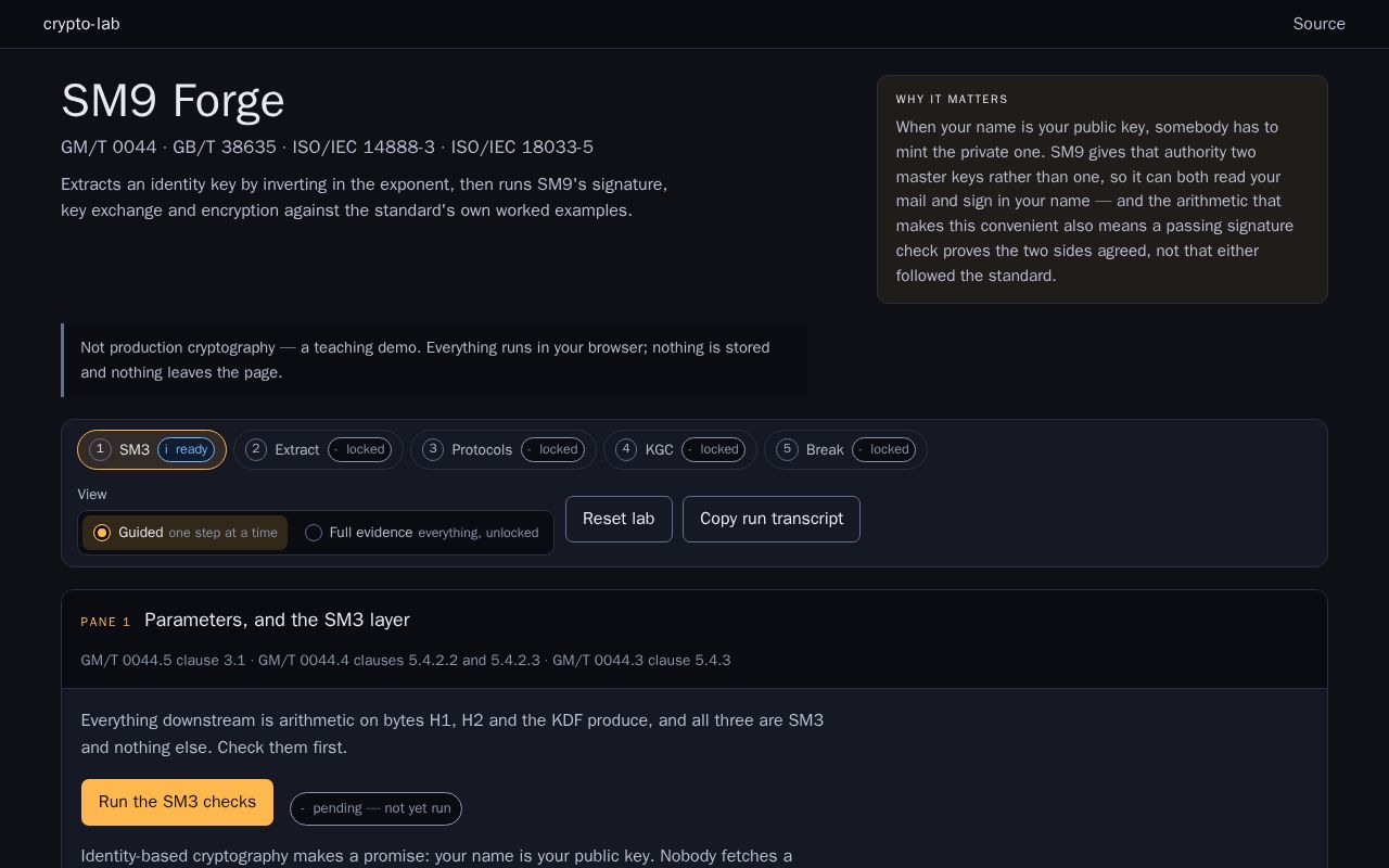 Preview of Crypto Lab Sm9 Forge