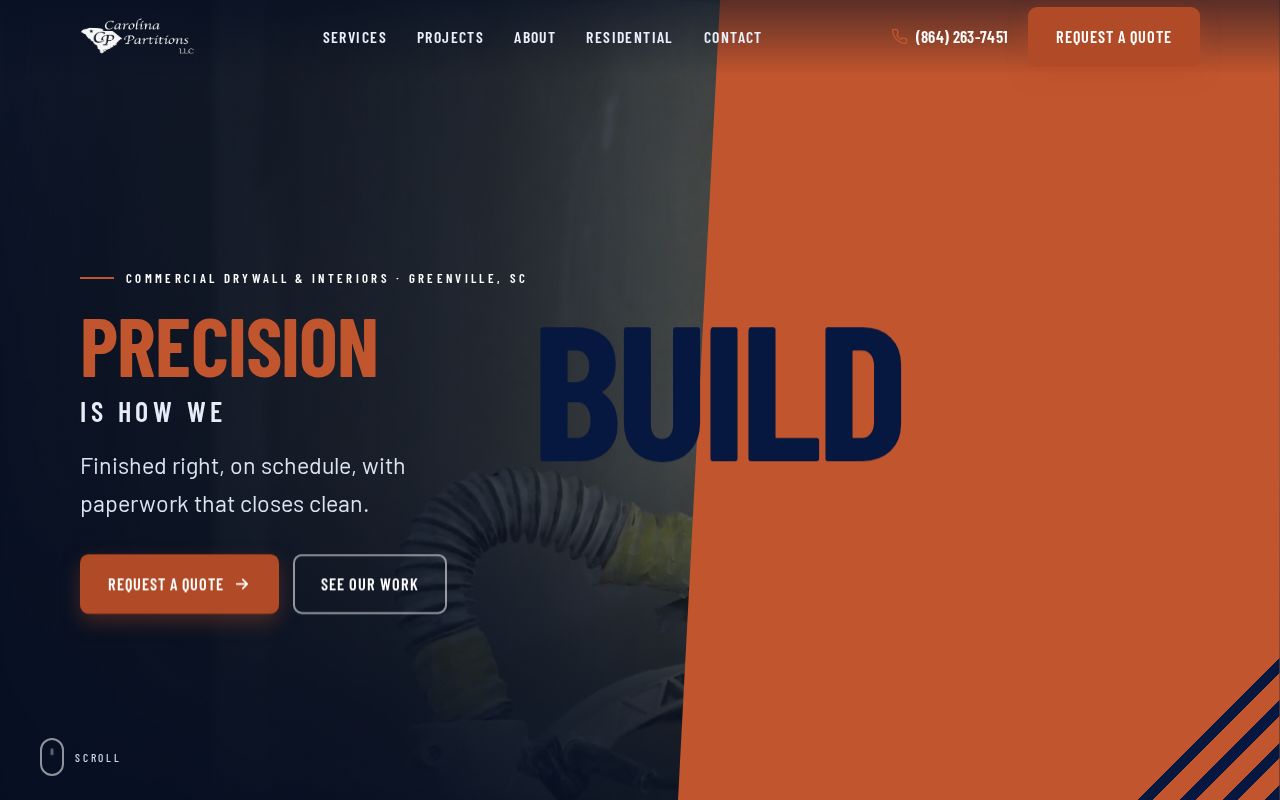 Preview of Carolina Partitions Website