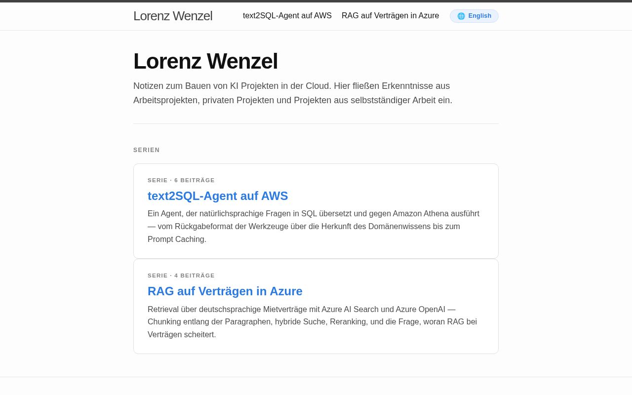 Preview of LorenzWenzel Github Io