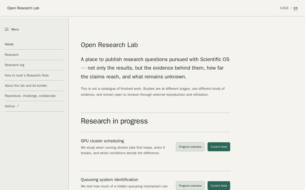 Preview of Scientific Os Research