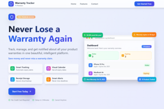 Preview of Warranty Tracker